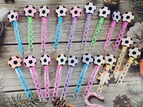 24-Pack Mini Soccer Bubble Wands – Party Favors, Classroom Prizes, Carnival Giveaways