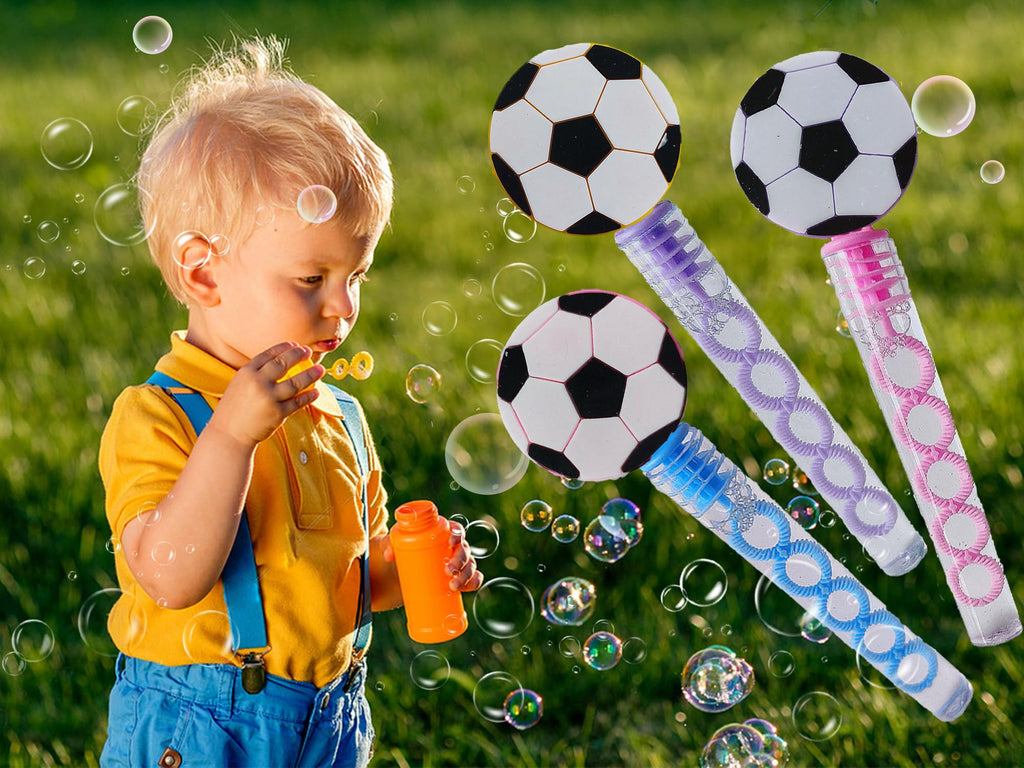 24-Pack Mini Soccer Bubble Wands – Party Favors, Classroom Prizes, Carnival Giveaways