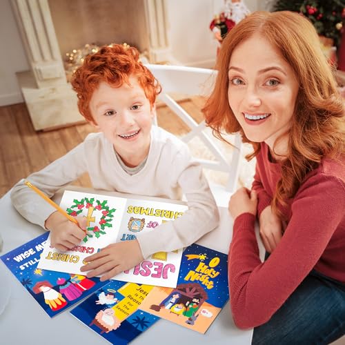 24-Pack Nativity Christmas Coloring Books for Kids - Bulk DIY Christian Activity