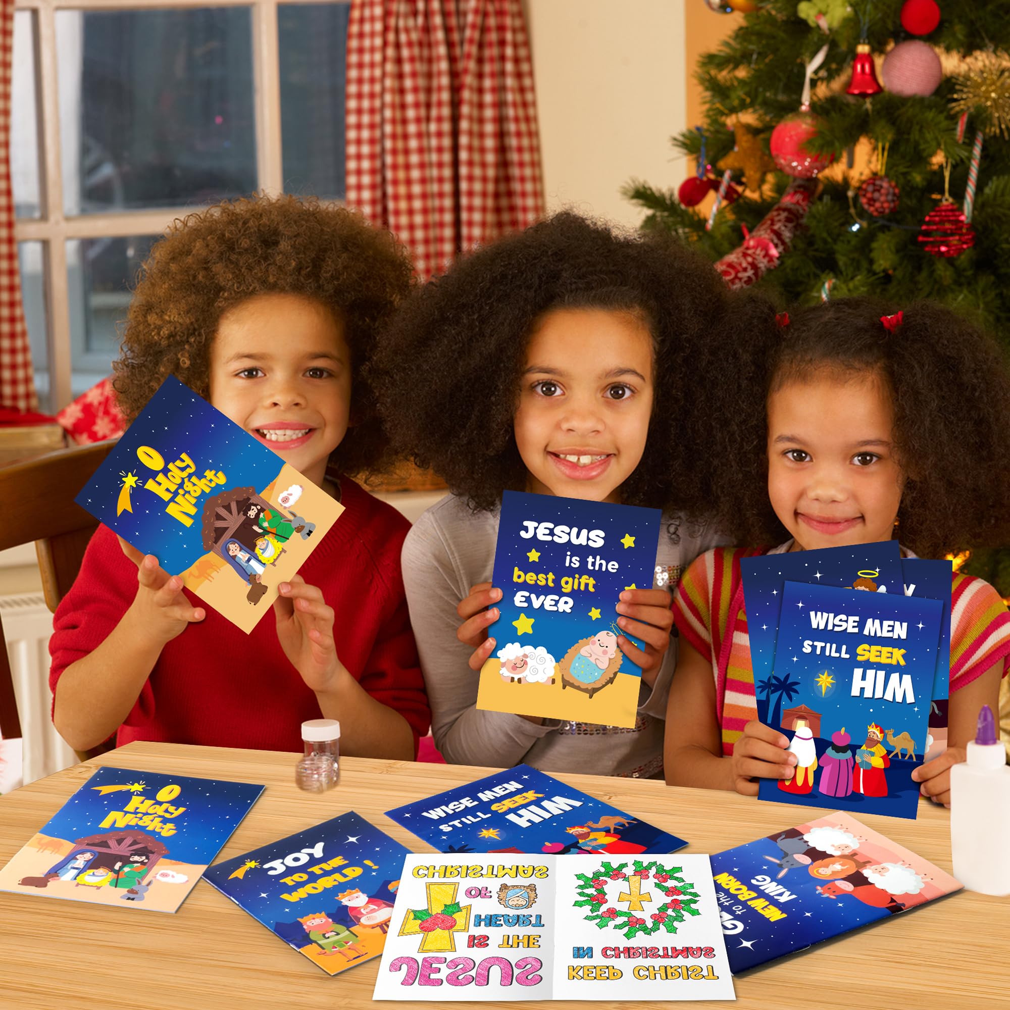 24-Pack Nativity Christmas Coloring Books for Kids - Bulk DIY Christian Activity