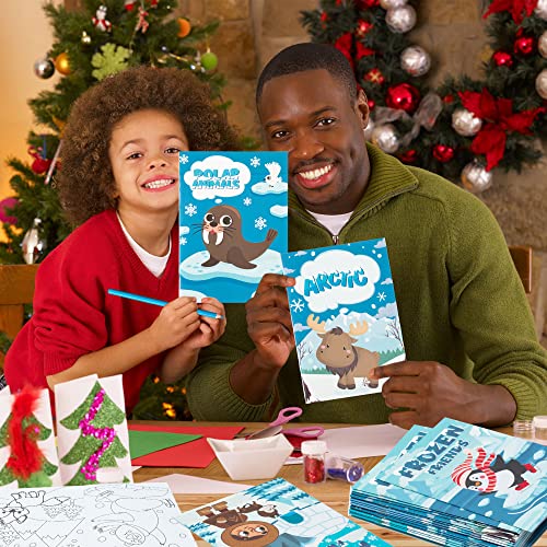 24-Pack Polar Animals Coloring Books for Kids Ages 4-8 – Winter Arctic Theme DIY Activity Booklet