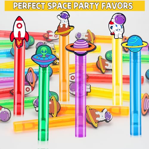 24-Pack Space Bubble Wands – Astronaut Party Favors, Goodie Bag Stuffers, Classroom Prizes