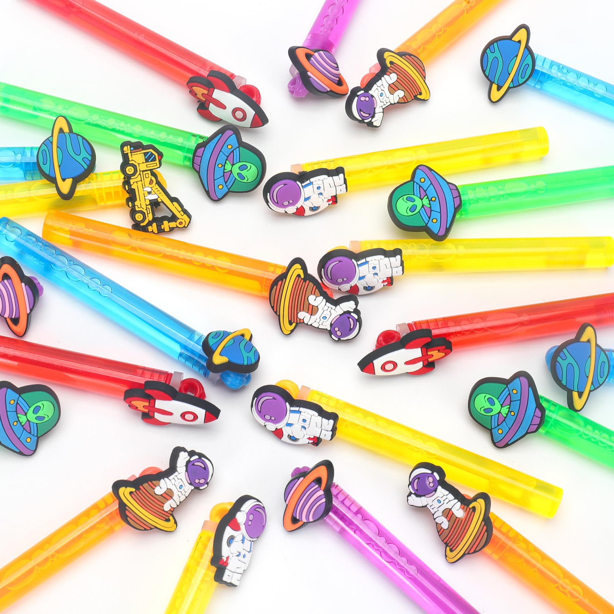 24-Pack Space Bubble Wands – Astronaut Party Favors, Goodie Bag Stuffers, Classroom Prizes