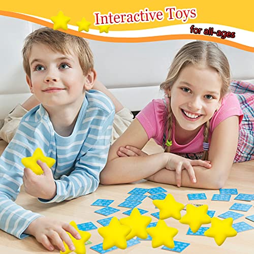 24 Pack Star Stress Balls – Yellow Mini Foam Squeeze Toys for Stress Relief, Party Favors, School Prizes & Hand Exercise