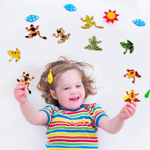 24-Piece Civaner Plastic Frog Toys - 12 Realistic Mini Frog Figures for Crafting, Party Favors & Home Decor