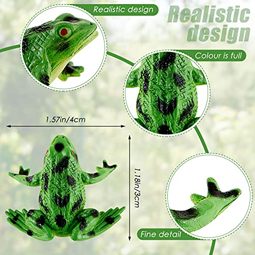 24-Piece Civaner Plastic Frog Toys - 12 Realistic Mini Frog Figures for Crafting, Party Favors & Home Decor