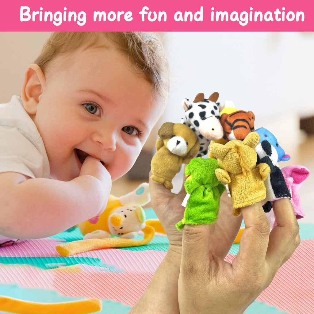 24-Piece Finger Puppet Set – Mini Plush Animal Toys for Storytime and Teaching
