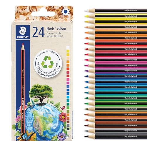 24 STAEDTLER Colored Pencils – Break-Resistant, Sustainable, Vibrant Art Supplies