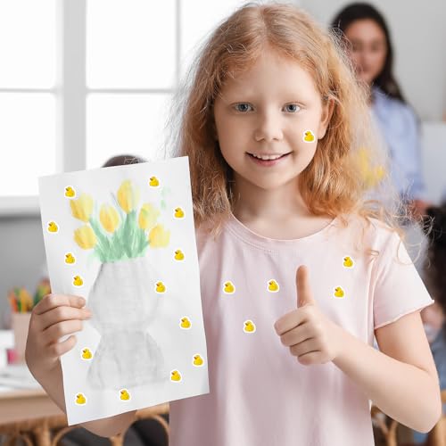 2400 Mini Rubber Duck Stickers – Yellow Duckling Paper Decals, Self-Adhesive, 0.5 Inch