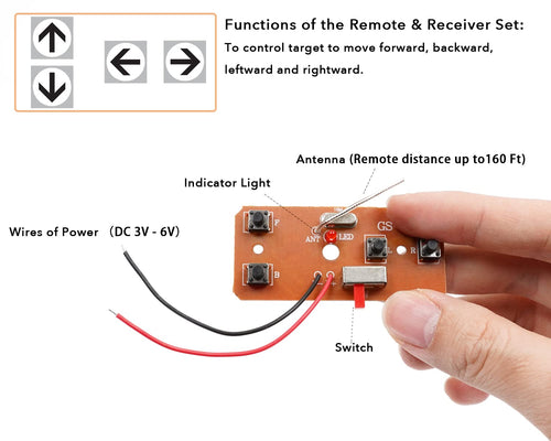 2.4GHz Wireless Remote Control Transmitter and Receiver Set for DIY Science Projects and STEAM Learning - Pica Toys