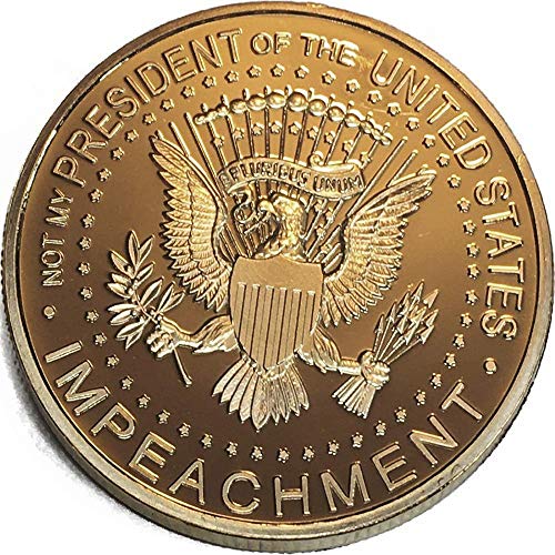 24kt Gold Plated 'Not My President' Coin with Display Stand – Anti-Trump Gag Gift
