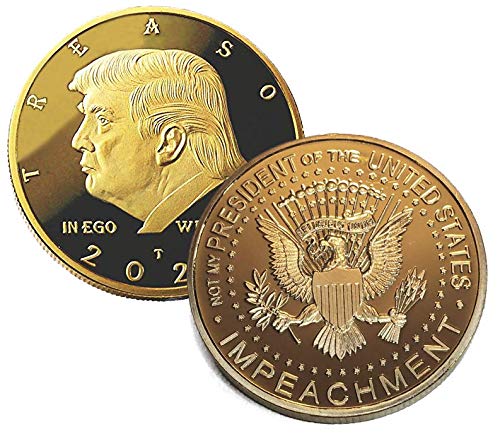 24kt Gold Plated 'Not My President' Coin with Display Stand – Anti-Trump Gag Gift
