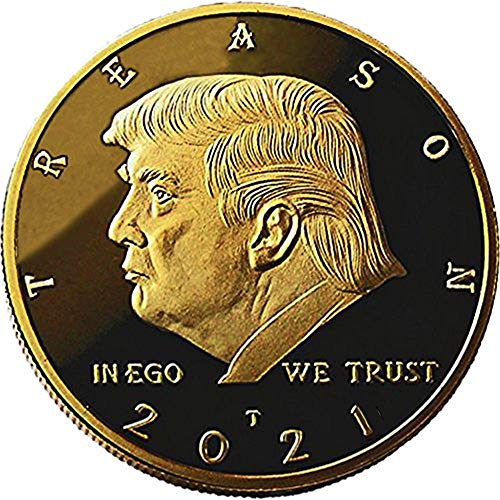 24kt Gold Plated 'Not My President' Coin with Display Stand – Anti-Trump Gag Gift