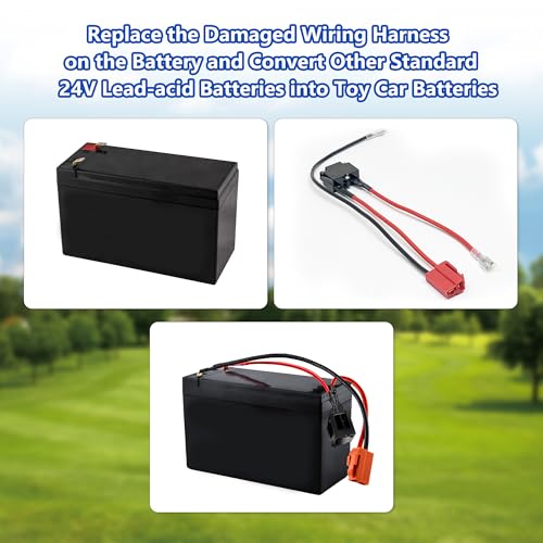 24V Battery Charger and Wire Harness for Huffy Torex UTV 4X4 & 24V Ride-On Toys