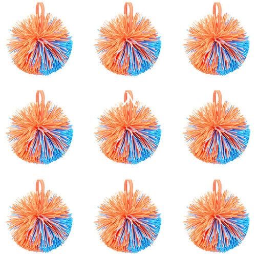 2.5 Inch Mini Rubber String Ball Assorted Bulk 9-Pack - Sensory Fidget Toy, Stress Ball, Bouncy Ball for Kids and Adults