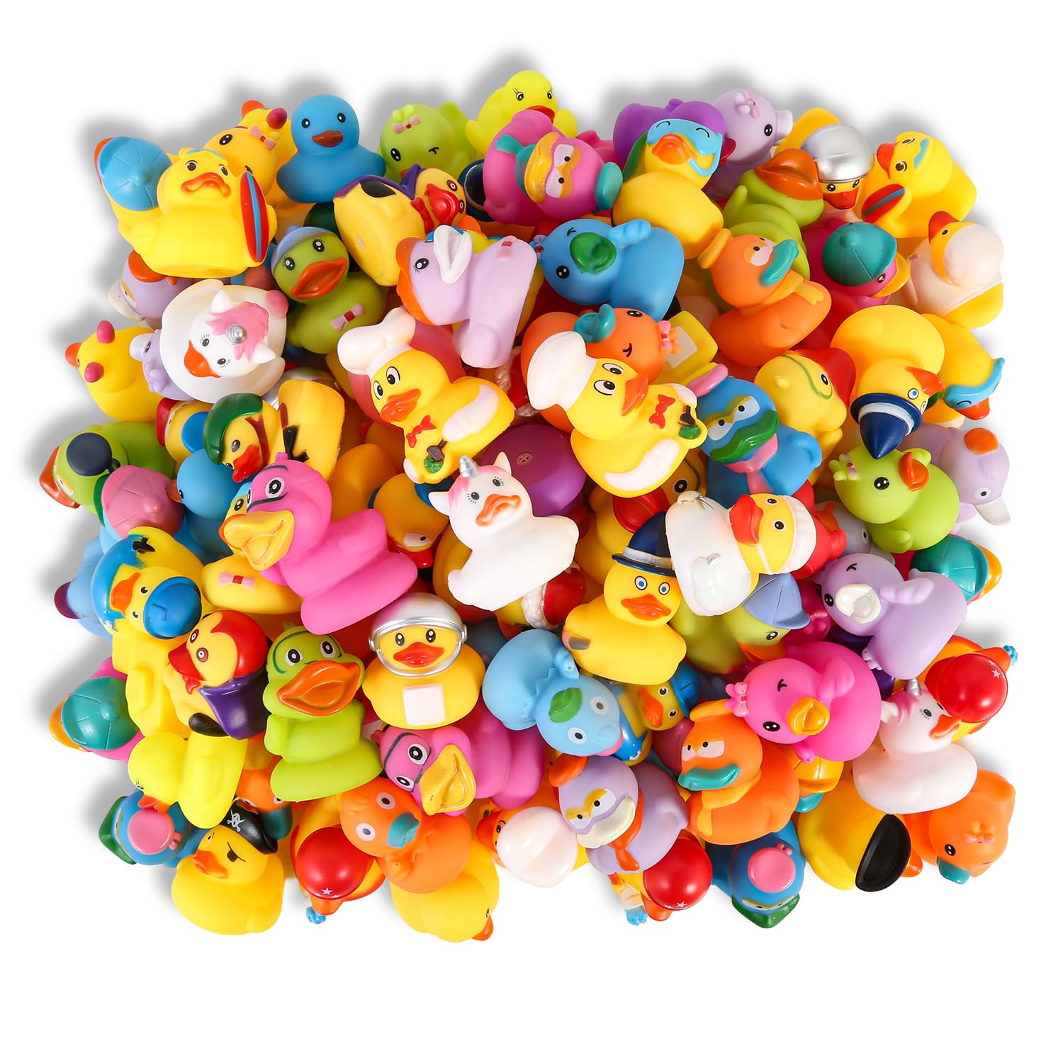 25-Pack Assorted Rubber Ducks – Cute, Soft & Safe Bath Toy Duckies for Kids, Jeep Ducking, Party Favors