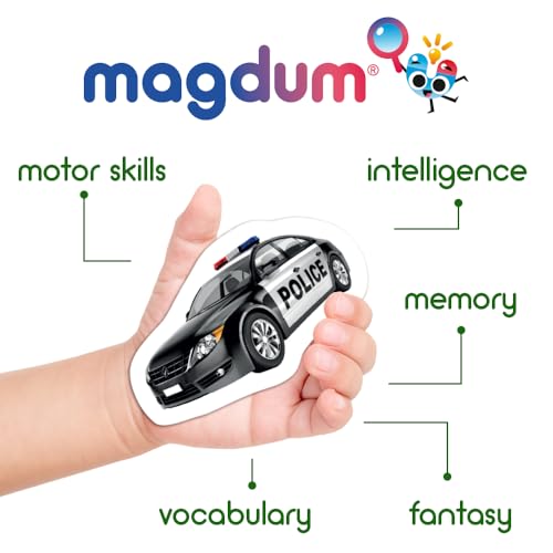 25 Transport Fridge Magnets for Toddlers - Educational Magnetic Vehicles for Kids