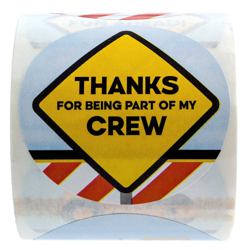 250 Construction Birthday Stickers – 2 Inch Round, 8 Truck Designs, Permanent Adhesive