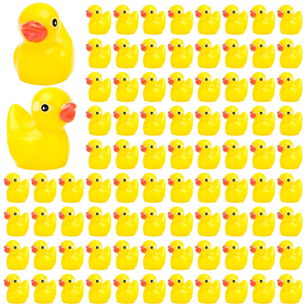 250 Mini Resin Ducks – Tiny Plastic Duck Charms for Dollhouse, Garden, Hide & Seek