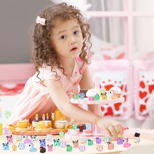 250-Piece Glow-in-the-Dark Mini Resin Animal Set – Ducks, Panda, Frog, Flamingos, and More for Fairy Garden & Dollhouse Decor