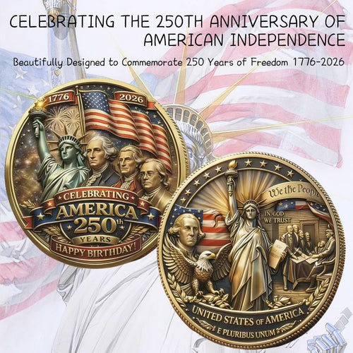 250th Anniversary USA Commemorative Challenge Token – 2026 Limited Edition Collectible Coin by JINLUMAKE