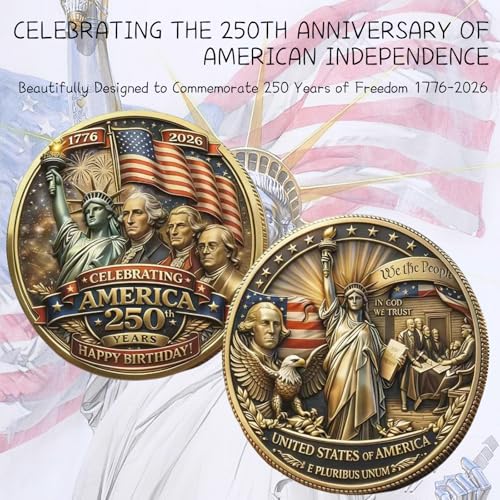250th Anniversary USA Commemorative Challenge Token – 2026 Limited Edition Collectible Coin by JINLUMAKE