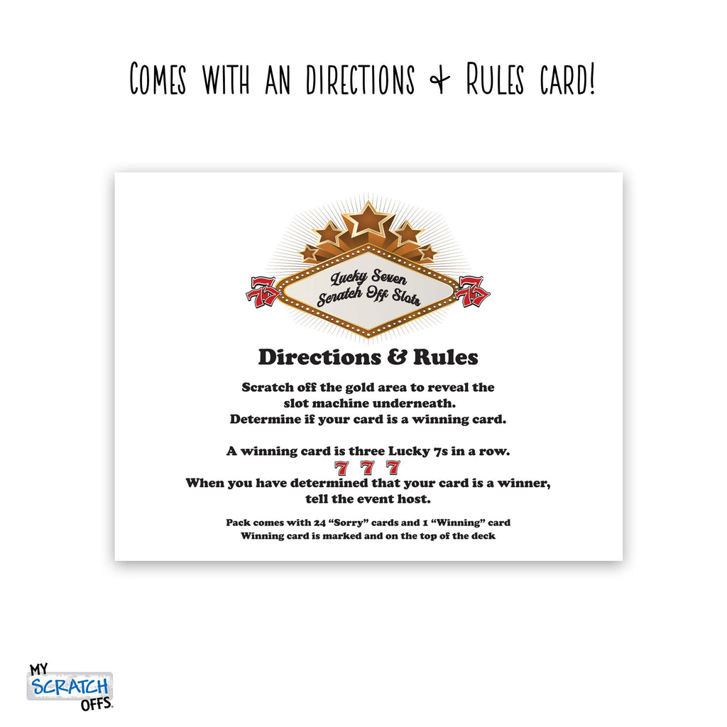 26 Pack Casino Night Scratch Off Cards – Party Favors & Game Cards for Adults