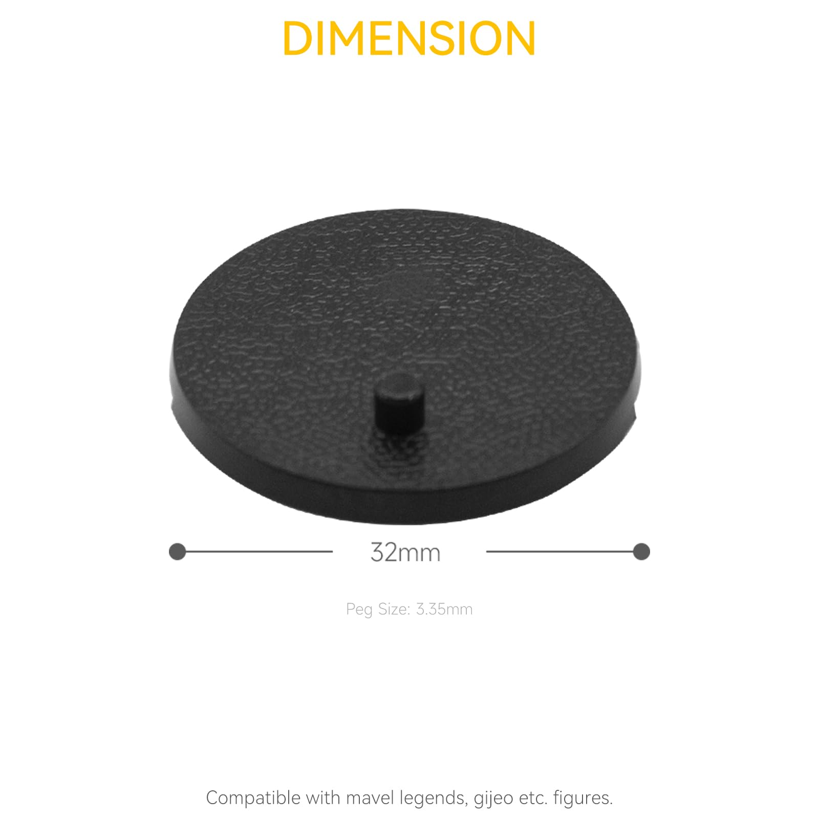 28-Pack Black Action Figure Stands - 1.3-Inch Round Bases for 6-Inch Figures (FIGURESLAB)