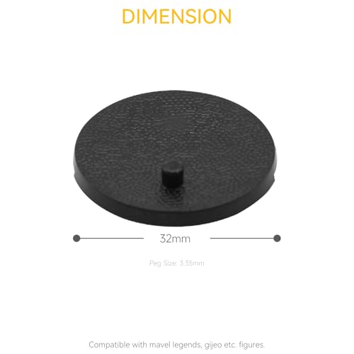 28-Pack Black Action Figure Stands - 1.3-Inch Round Bases for 6-Inch Figures (FIGURESLAB)