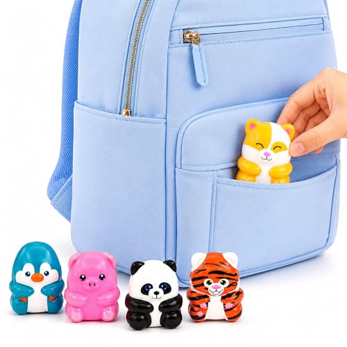 28 Pack Slow Rising Animal Squishy Toys with Storage Cases - Birthday Party Favors, Classroom Prizes, Stress Relief