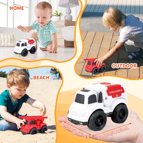 3-in-1 Rescue Toy Cars for Toddlers Ages 2-4: Police Car, Fire Truck & Ambulance – BPA-Free, Safe for Outdoor Play