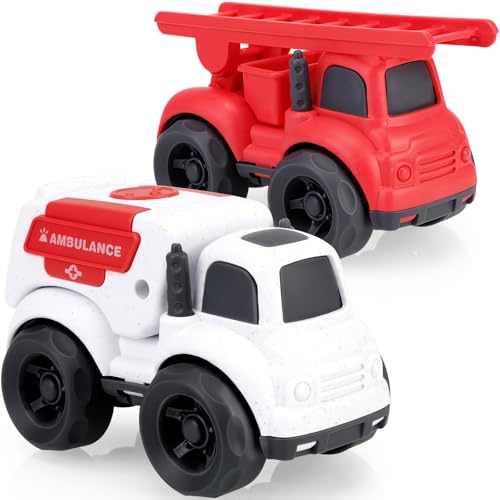 3-in-1 Rescue Toy Cars for Toddlers Ages 2-4: Police Car, Fire Truck & Ambulance – BPA-Free, Safe for Outdoor Play
