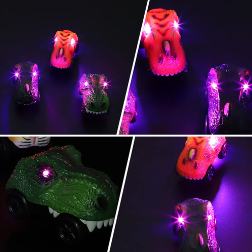 3-Pack LED Glow in the Dark Replacement Race Cars for Tracks – Compatible with Most Track Sets