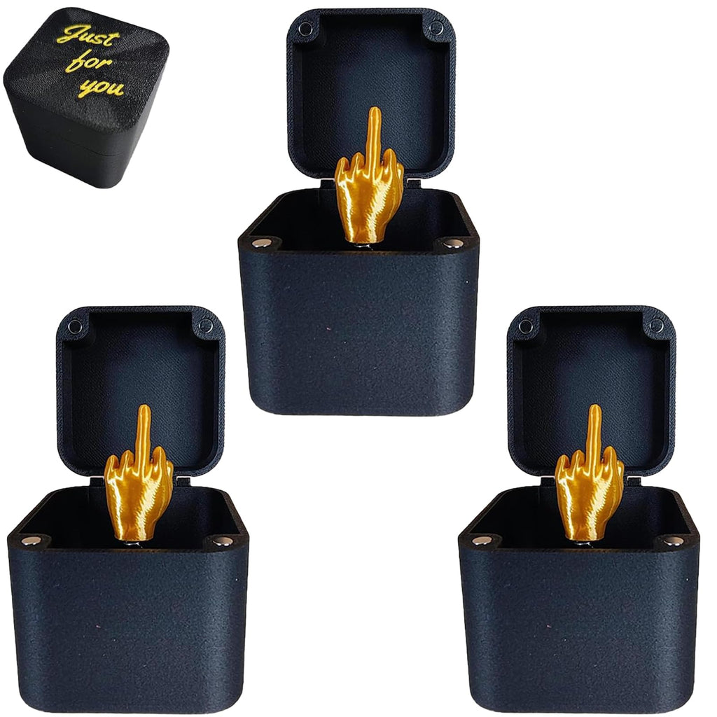 3-Pack Middle Finger in a Box Prank Toy – Funny Gag Gift with Surprise Reveal