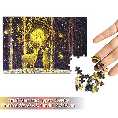 3 Pack Mini Jigsaw Puzzles 150 Pieces Each – Small 6x4 Inch Puzzles for Adults, Fun Home Entertainment and Wall Decor