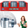 3-Pack Silver Metal Coil Spring Toys – 2.4 Inch Individually Boxed Party Favors by The Dreidel Company