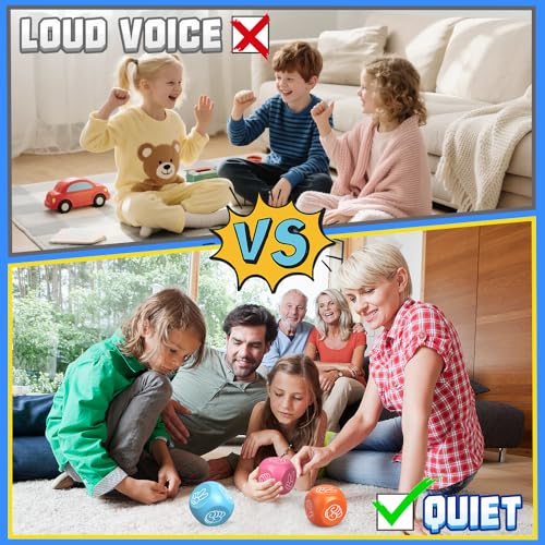 3-Pack Soft Foam Dice – Quiet Squeeze Toy for Stress Relief, Games, and Travel (2.1-Inch EVA Foam Cubes)