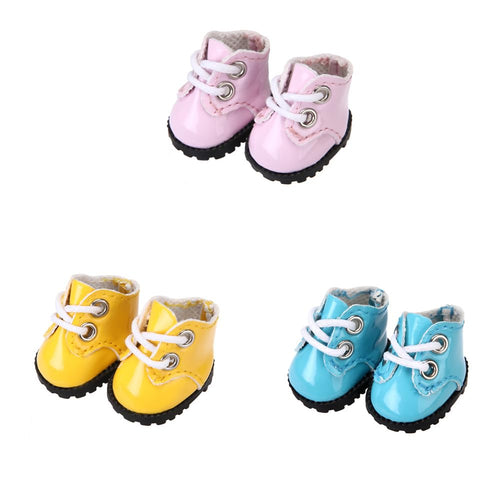 3 Pairs of Handmade Doll Shoes for 17 cm Dolls – 3 Colors for Mix-and-Match Play