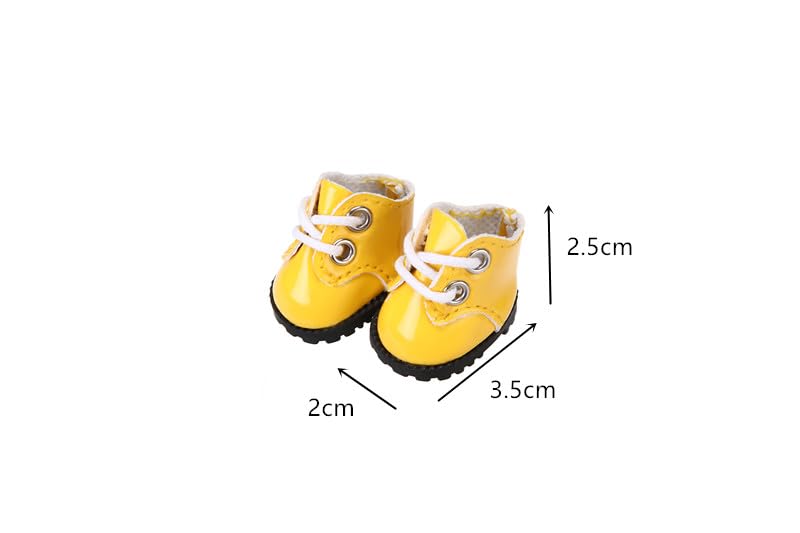 3 Pairs of Handmade Doll Shoes for 17 cm Dolls – 3 Colors for Mix-and-Match Play