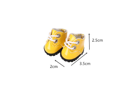 3 Pairs of Handmade Doll Shoes for 17 cm Dolls – 3 Colors for Mix-and-Match Play