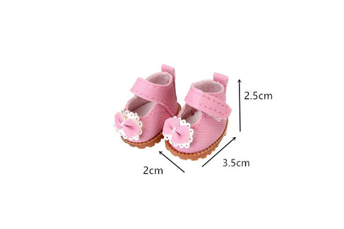 3 Pairs of Handmade Doll Shoes for 17cm Dolls – 3 Colors Mix (WHYS FXSN)