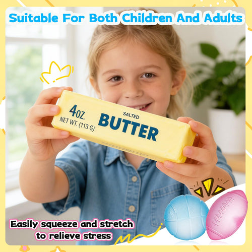 3-Piece Butter Squishy Toy Set - Slow Rising, Scented Stress Relief Fidget Toys for Kids and Adults
