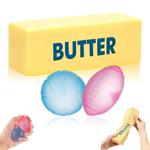3-Piece Butter Squishy Toy Set - Slow Rising, Scented Stress Relief Fidget Toys for Kids and Adults