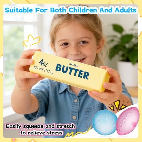 3-Piece Butter Squishy Toy Set - Slow Rising, Scented Stress Relief Fidget Toys for Kids and Adults