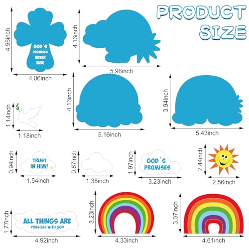 30 Pack God's Promises Magnetic Crafts by Yeaqee - DIY Bible Verse Sunday School Activities