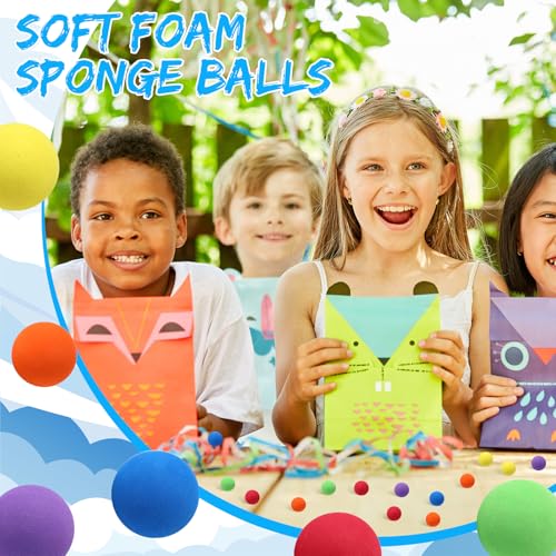 30 Pack Mini Soft Foam Balls - 1.57 Inch Lightweight Play Balls for Crafts, Party Favors, and Indoor Games