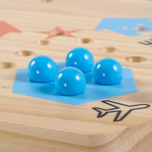 30-Piece 14mm Replacement Marbles Set for Wahoo and Aggravation Board Games – Includes 6 Dice and Storage Bag