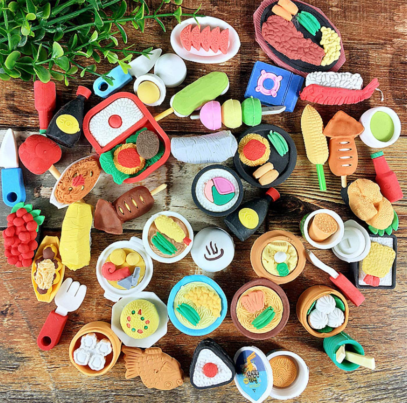 30-Piece Mini Puzzle Erasers – Noodle & Animal Shapes for Party Prizes and School Supplies