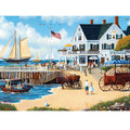 300-Piece White Villa Jigsaw Puzzle by WSCXSC – Challenging Adult Puzzle with Seaside Party Scene, 20.5x15 Inches, Recycled Cardboard
