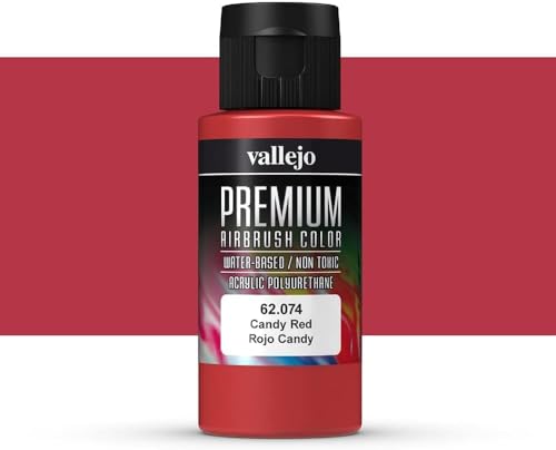 Vallejo Premium Candy Red 60ml – Acrylic-Polyurethane Airbrush Paint for RC & Models